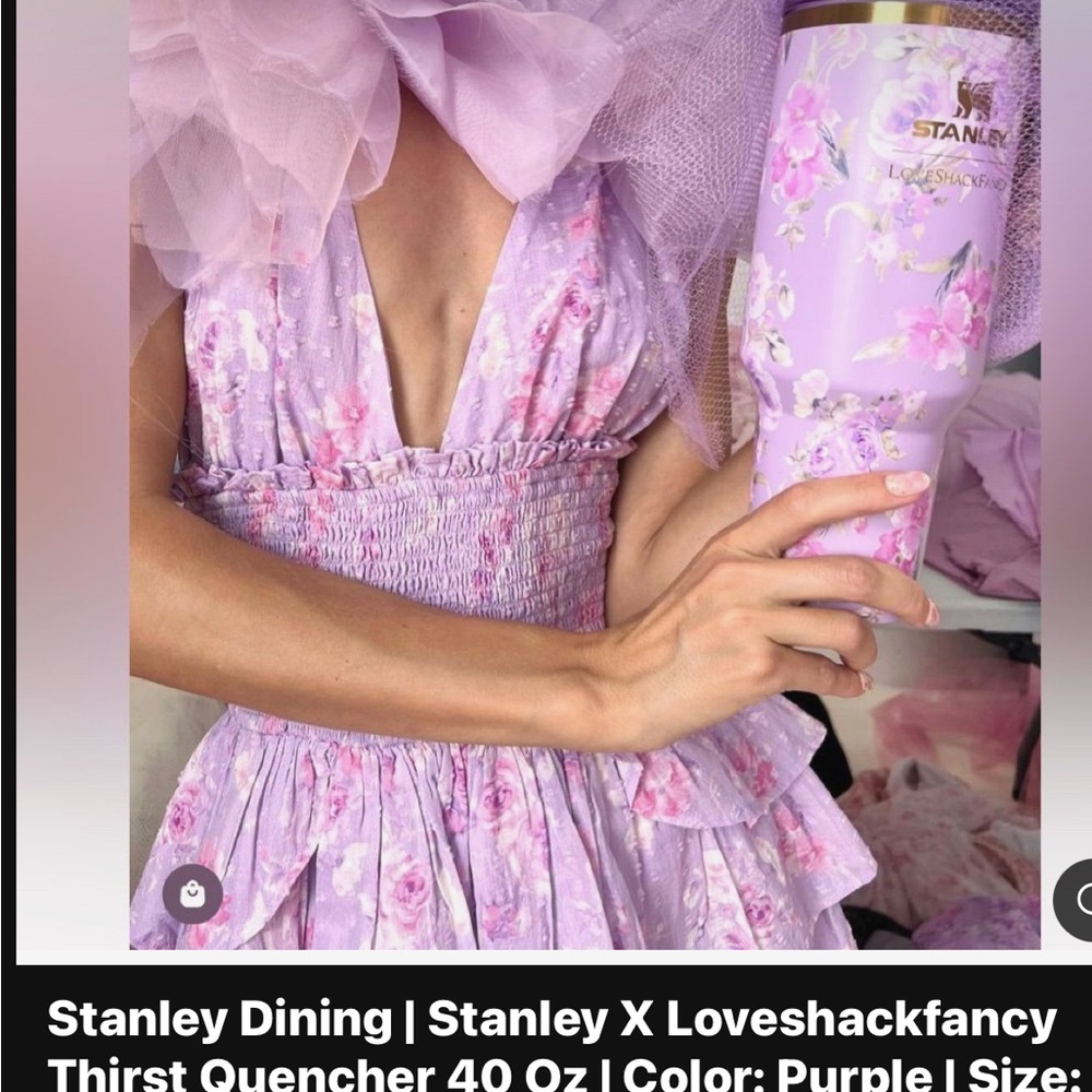 - Beautiful loveshackfancy Stanley cup! 40 oz 💯 authentic item